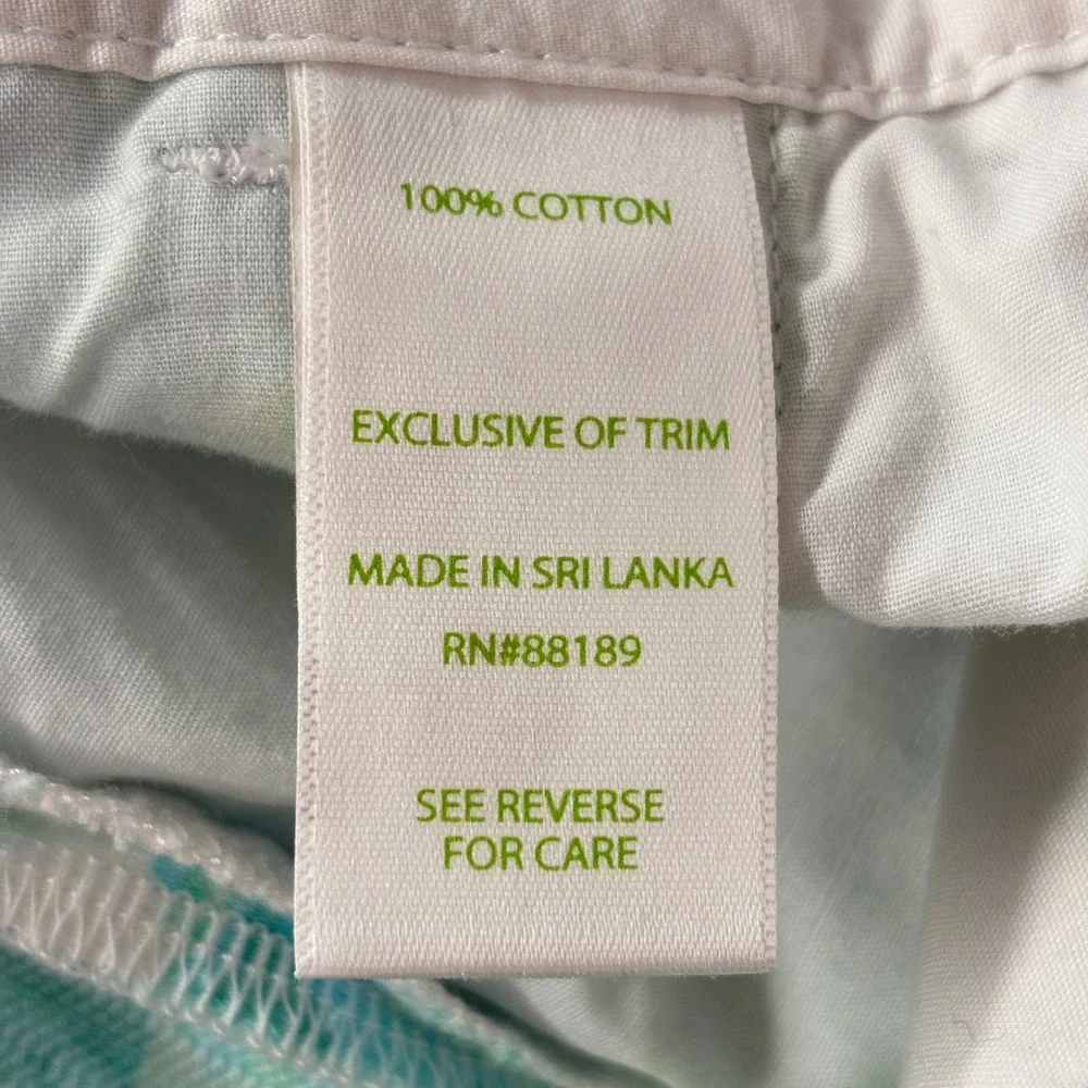 Lilly Pulitzer Womens Callahan Short 10 Blue Green Floral Rose Print 5" Inseam - Picture 6 of 12